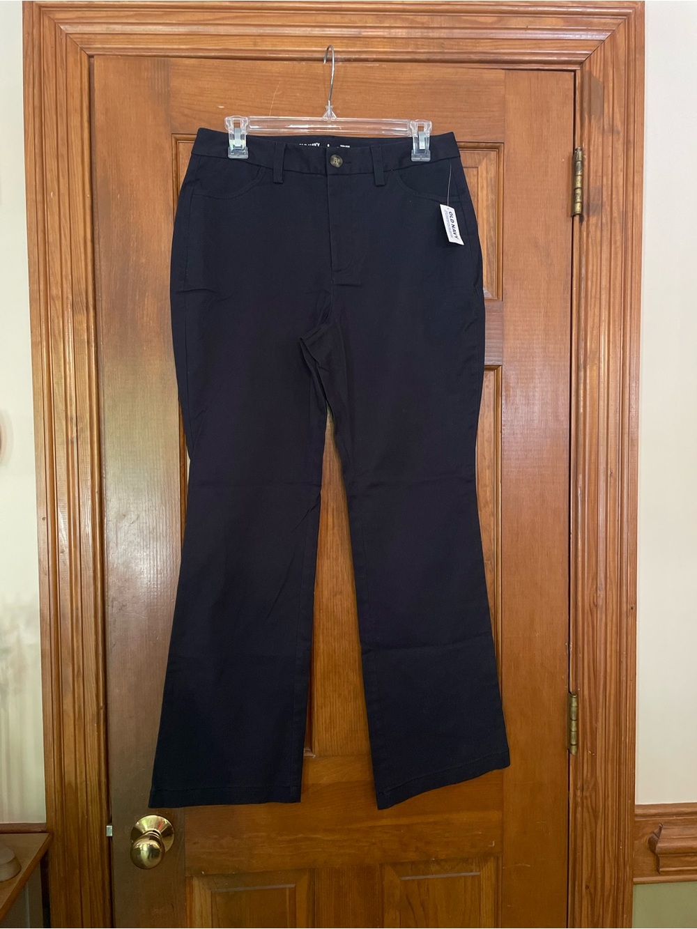 Old Navy Black High-Rise Bootcut Stretch Pants, Front & Back Pockets NWT Size 8P